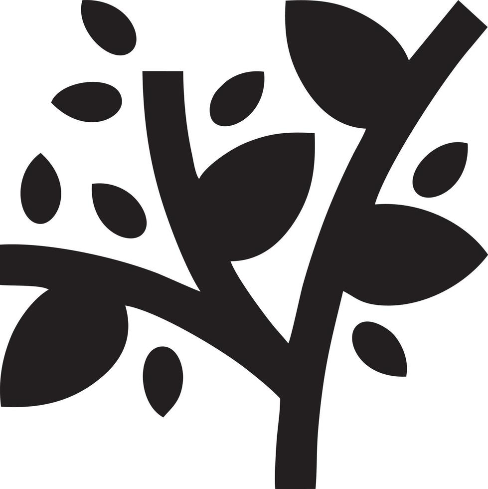 Tree icon symbol image vector, illustration of the tree botany in black image vector