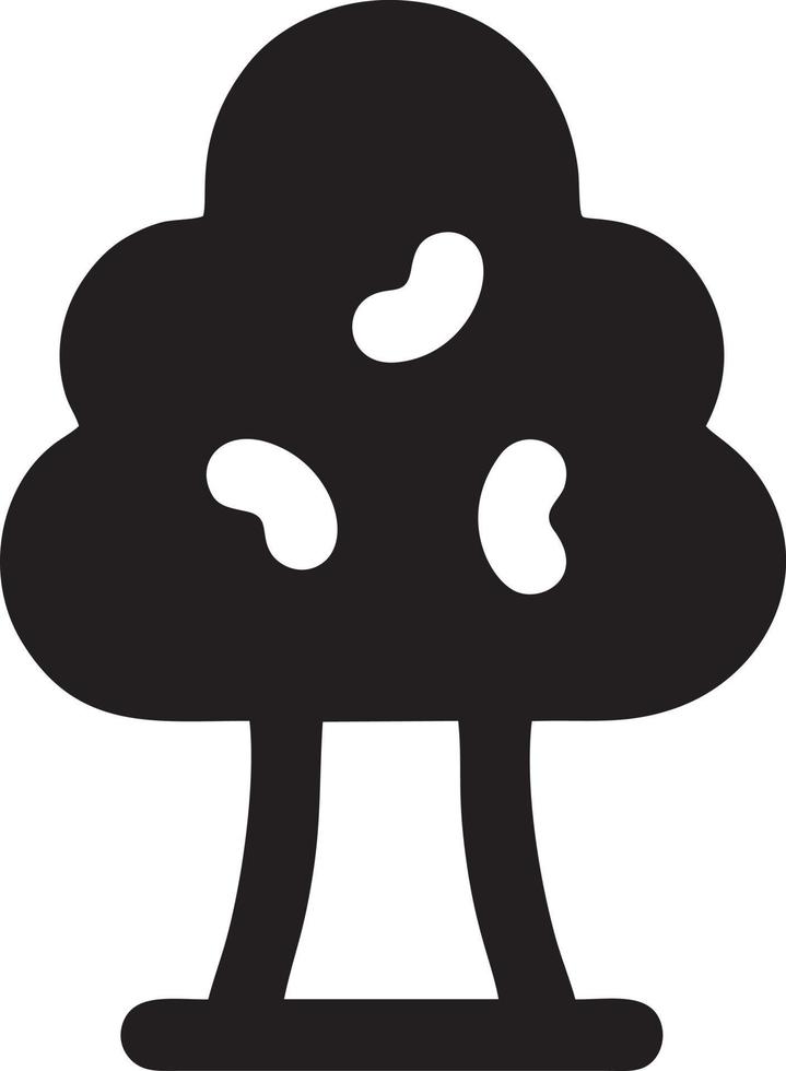 árbol icono símbolo imagen vector, ilustración de el árbol botánica en negro imagen vector