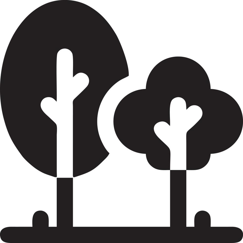 Tree icon symbol image vector, illustration of the tree botany in black image vector