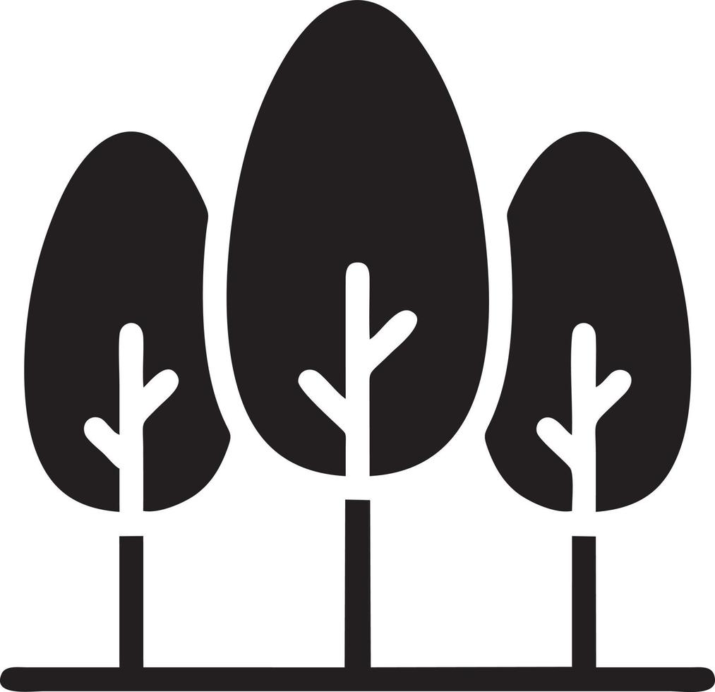 Tree icon symbol image vector, illustration of the tree botany in black image vector