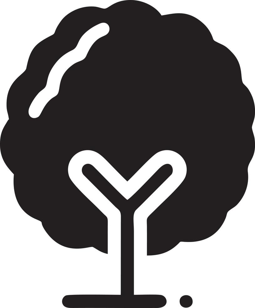 Tree icon symbol image vector, illustration of the tree botany in black image vector
