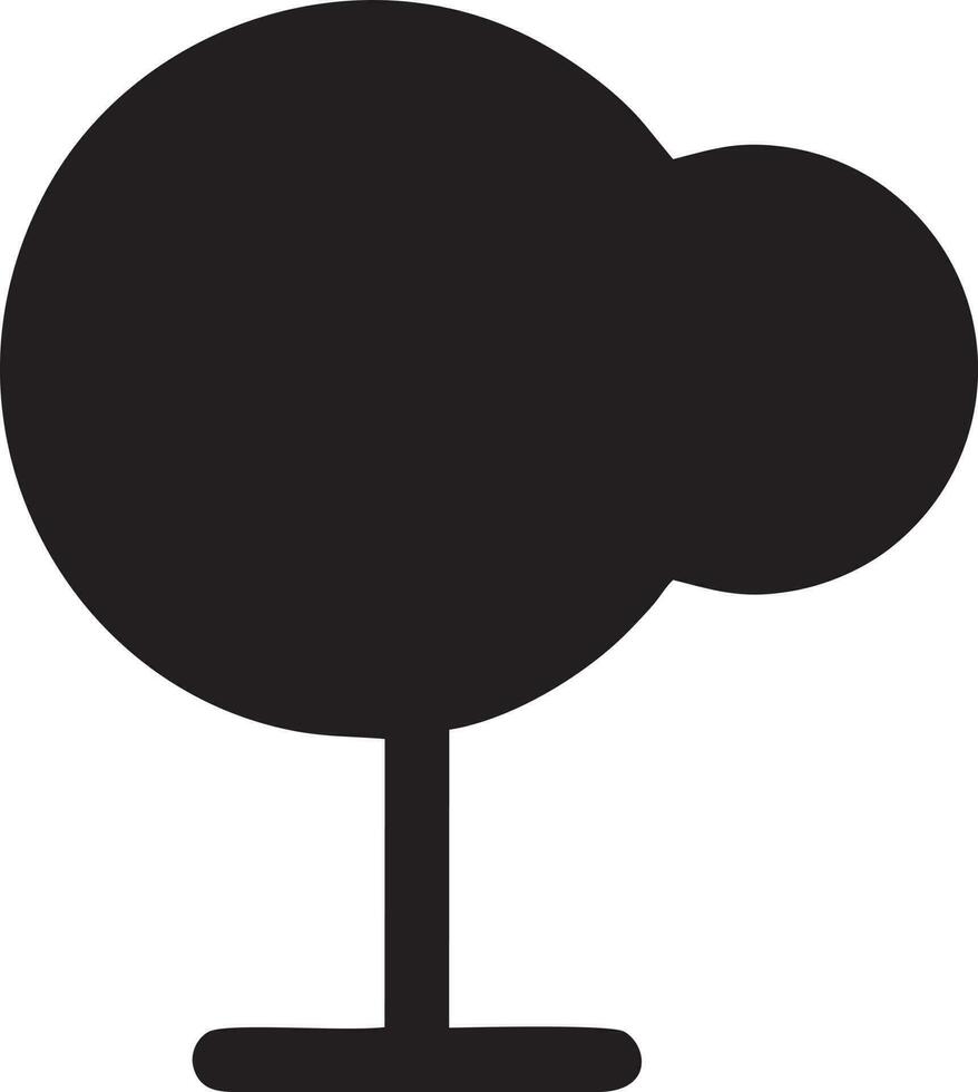 Tree icon symbol image vector, illustration of the tree botany in black image vector