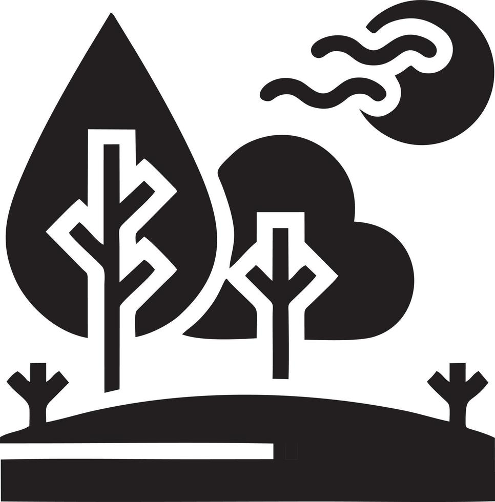 árbol icono símbolo imagen vector, ilustración de el árbol botánica en negro imagen vector