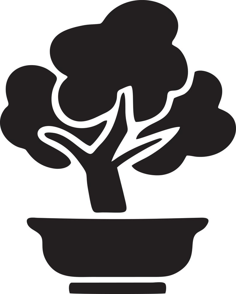 Tree icon symbol image vector, illustration of the tree botany in black image vector