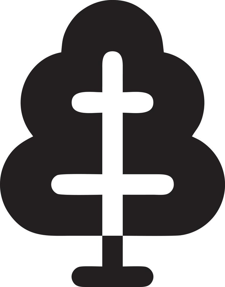 Tree icon symbol image vector, illustration of the tree botany in black image vector