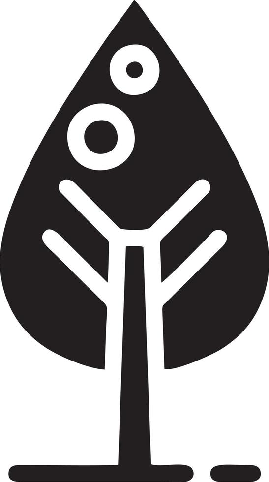 Tree icon symbol image vector, illustration of the tree botany in black image vector