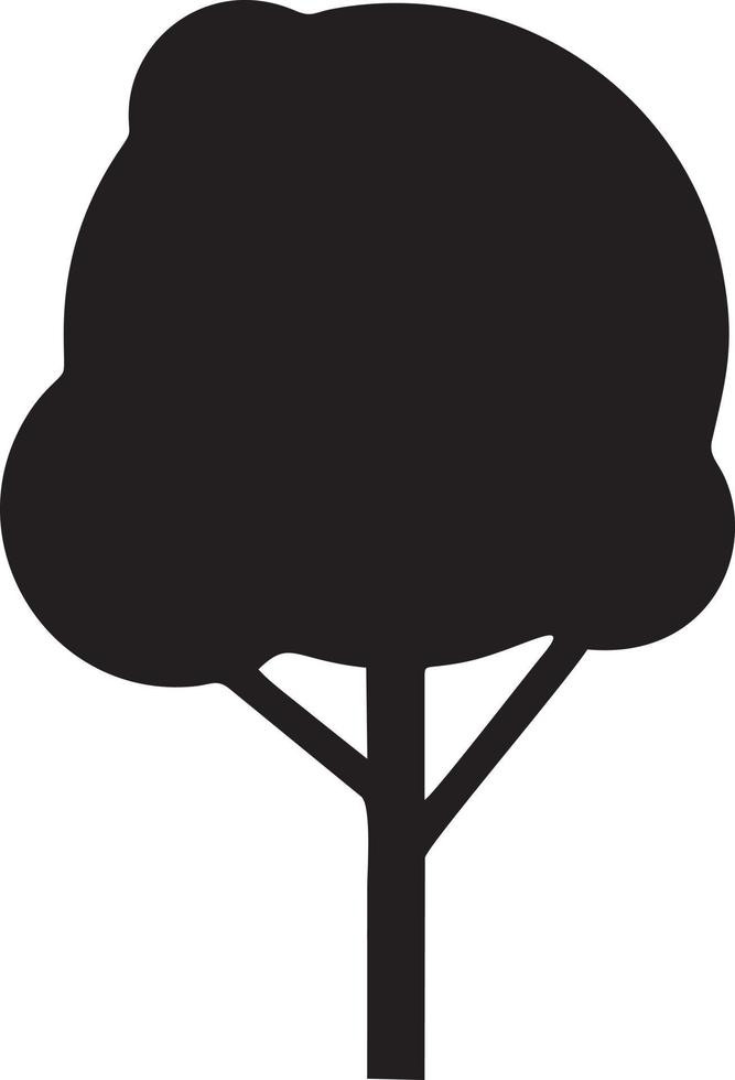 Tree icon symbol image vector, illustration of the tree botany in black image vector