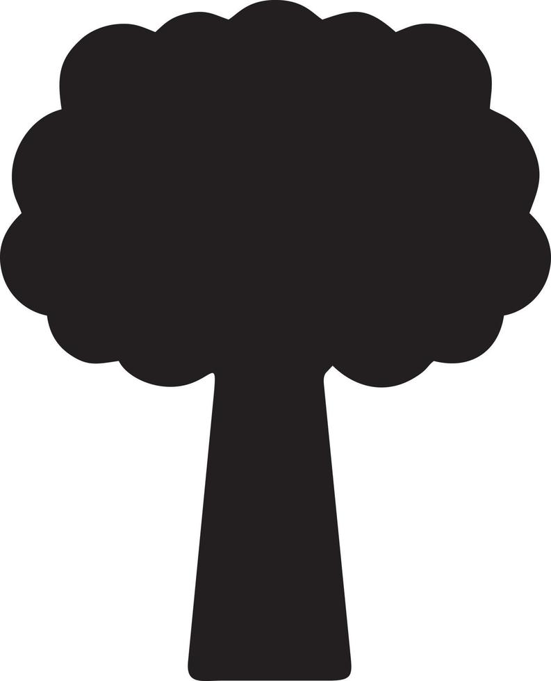 Tree icon symbol image vector, illustration of the tree botany in black image vector