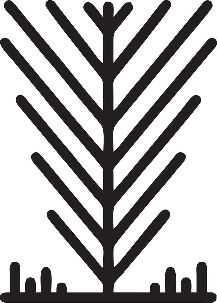 Tree icon symbol image vector, illustration of the tree botany in black image vector