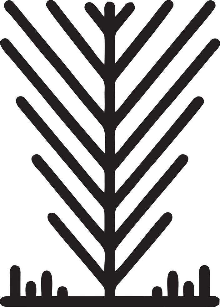 árbol icono símbolo imagen vector, ilustración de el árbol botánica en negro imagen vector