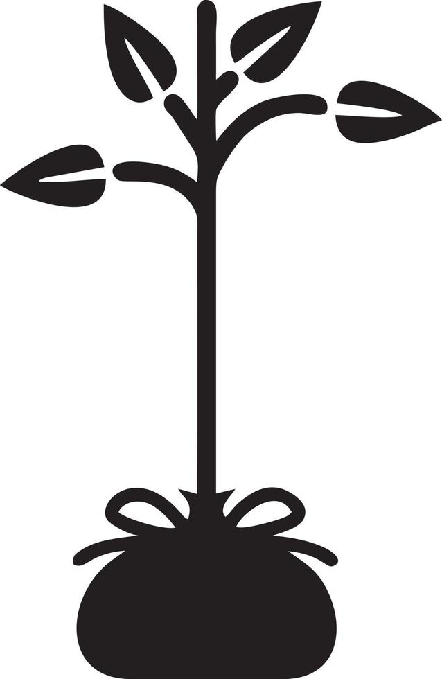 Tree icon symbol image vector, illustration of the tree botany in black image vector