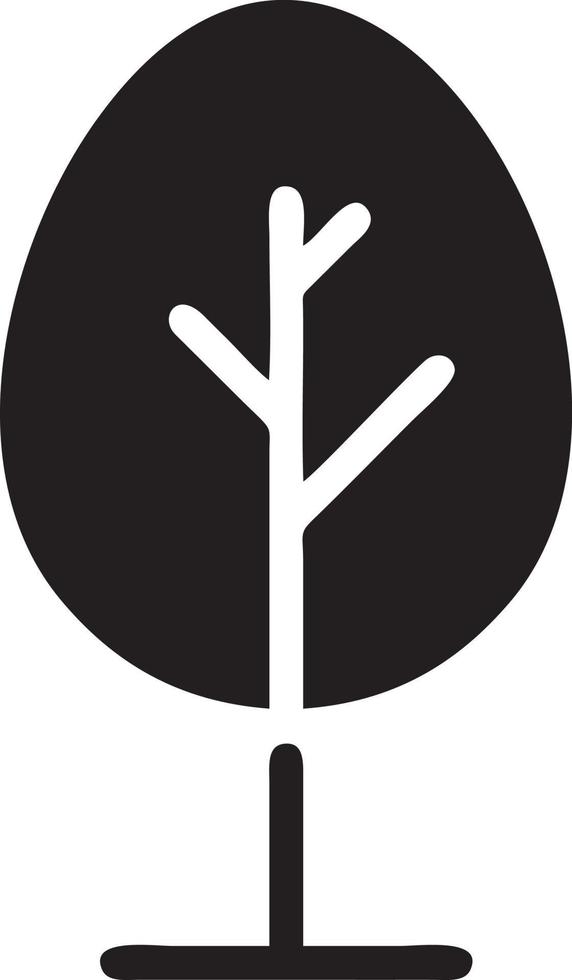 árbol icono símbolo imagen vector, ilustración de el árbol botánica en negro imagen vector