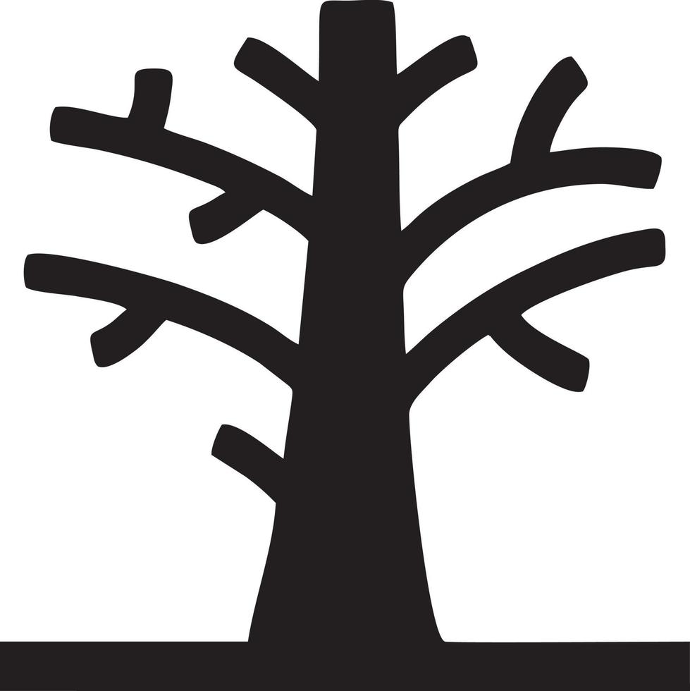 árbol icono símbolo imagen vector, ilustración de el árbol botánica en negro imagen vector