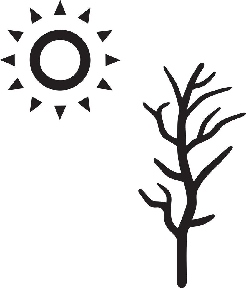 Tree icon symbol image vector, illustration of the tree botany in black image vector