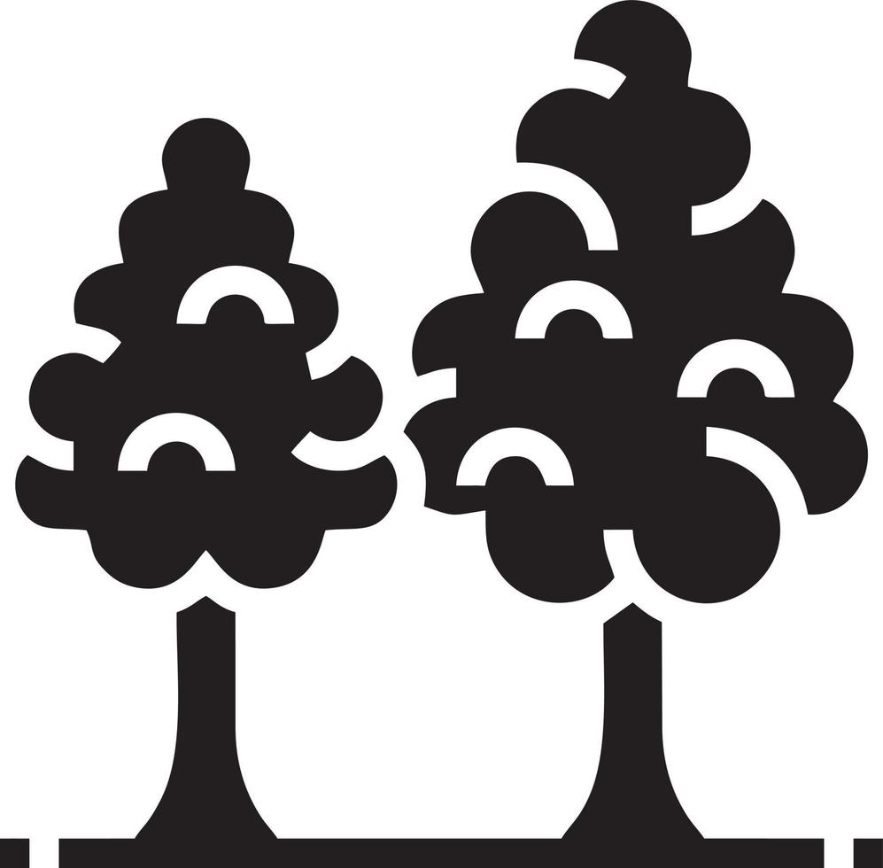 Tree icon symbol image vector, illustration of the tree botany in black image vector