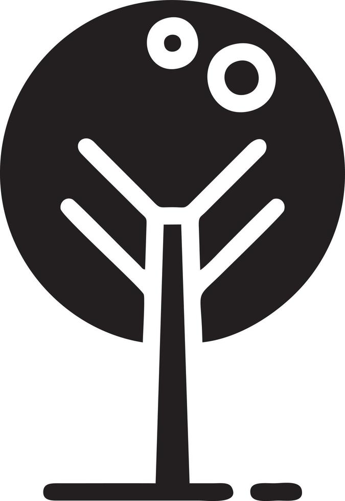 árbol icono símbolo imagen vector, ilustración de el árbol botánica en negro imagen vector