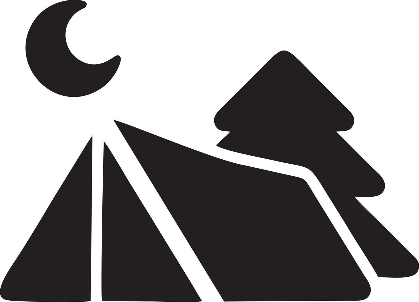 Tree icon symbol image vector, illustration of the tree botany in black image vector