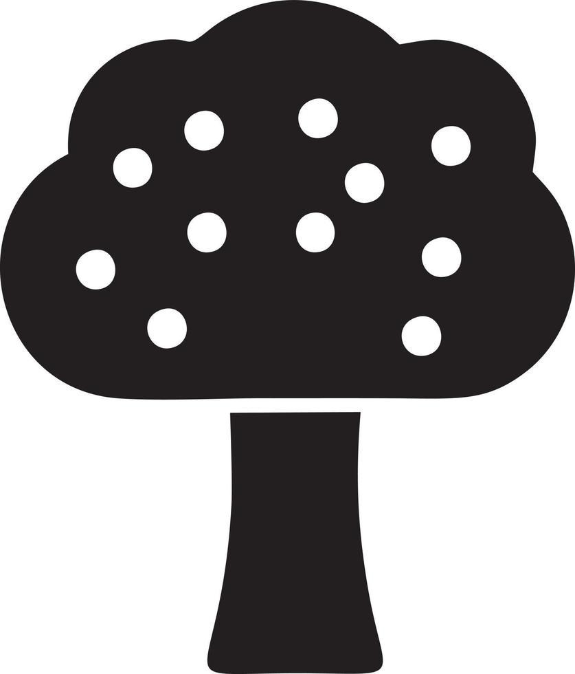 árbol icono símbolo imagen vector, ilustración de el árbol botánica en negro imagen vector