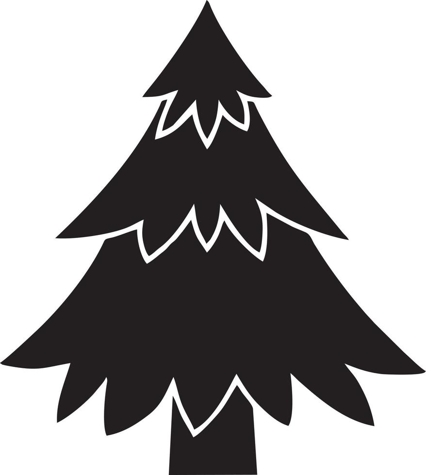 Tree icon symbol image vector, illustration of the tree botany in black image vector