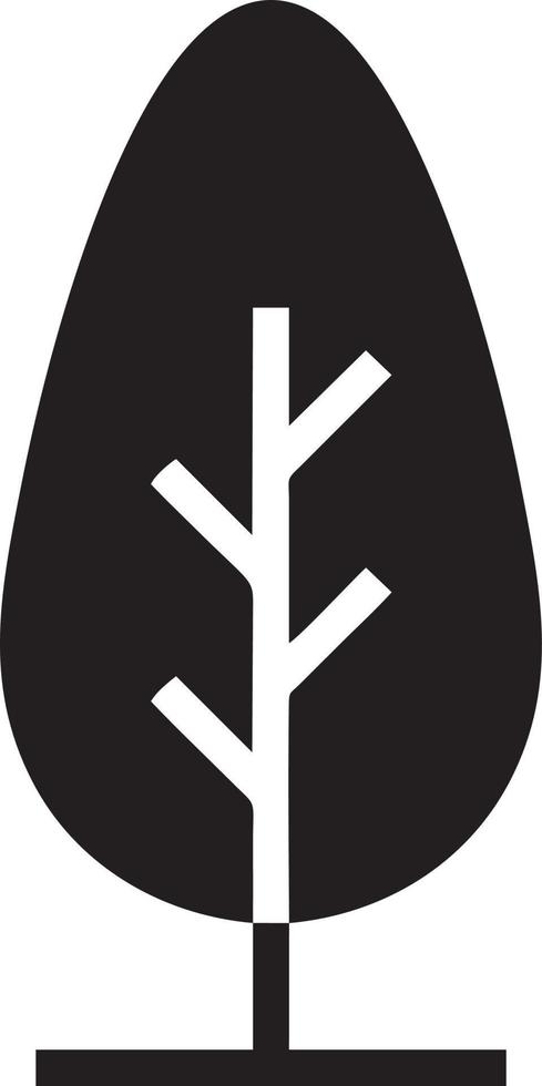 Tree icon symbol image vector, illustration of the tree botany in black image vector