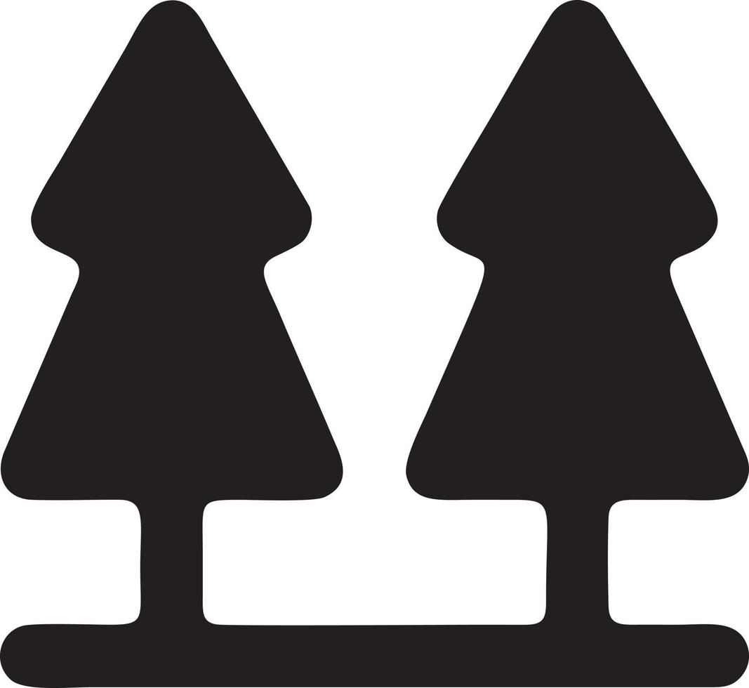 Tree icon symbol image vector, illustration of the tree botany in black image vector