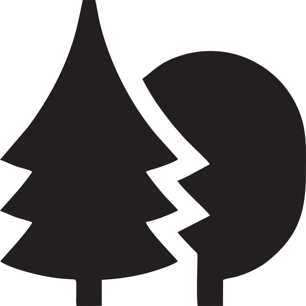 Tree icon symbol image vector, illustration of the tree botany in black image vector