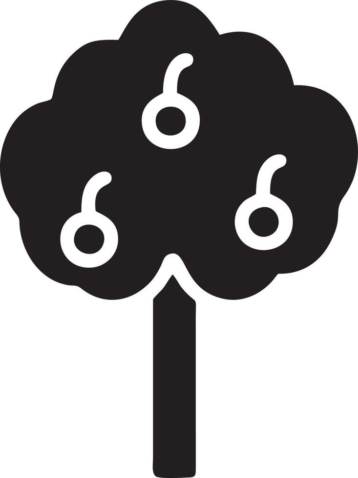 árbol icono símbolo imagen vector, ilustración de el árbol botánica en negro imagen vector