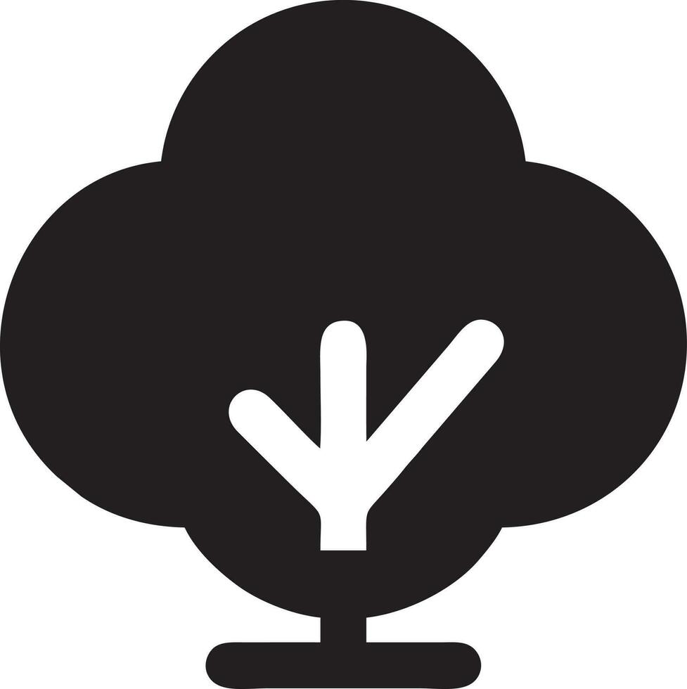 árbol icono símbolo imagen vector, ilustración de el árbol botánica en negro imagen vector