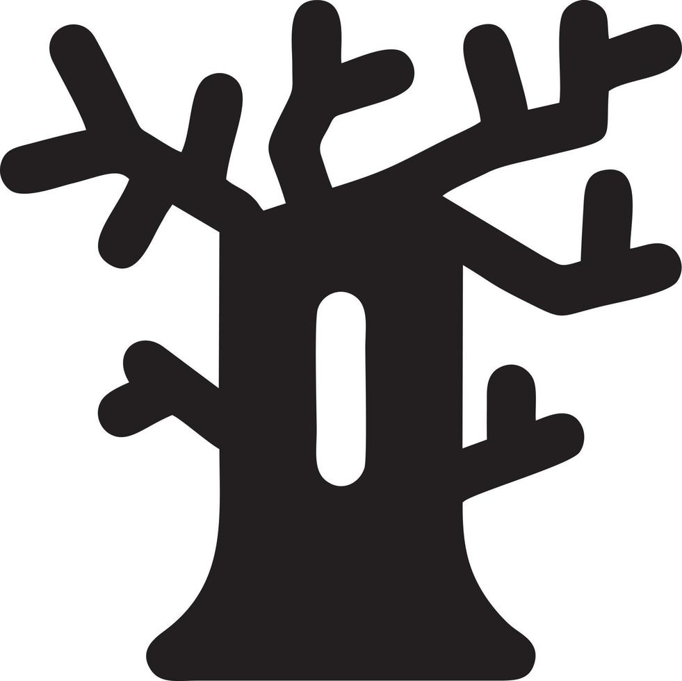Tree icon symbol image vector, illustration of the tree botany in black image vector
