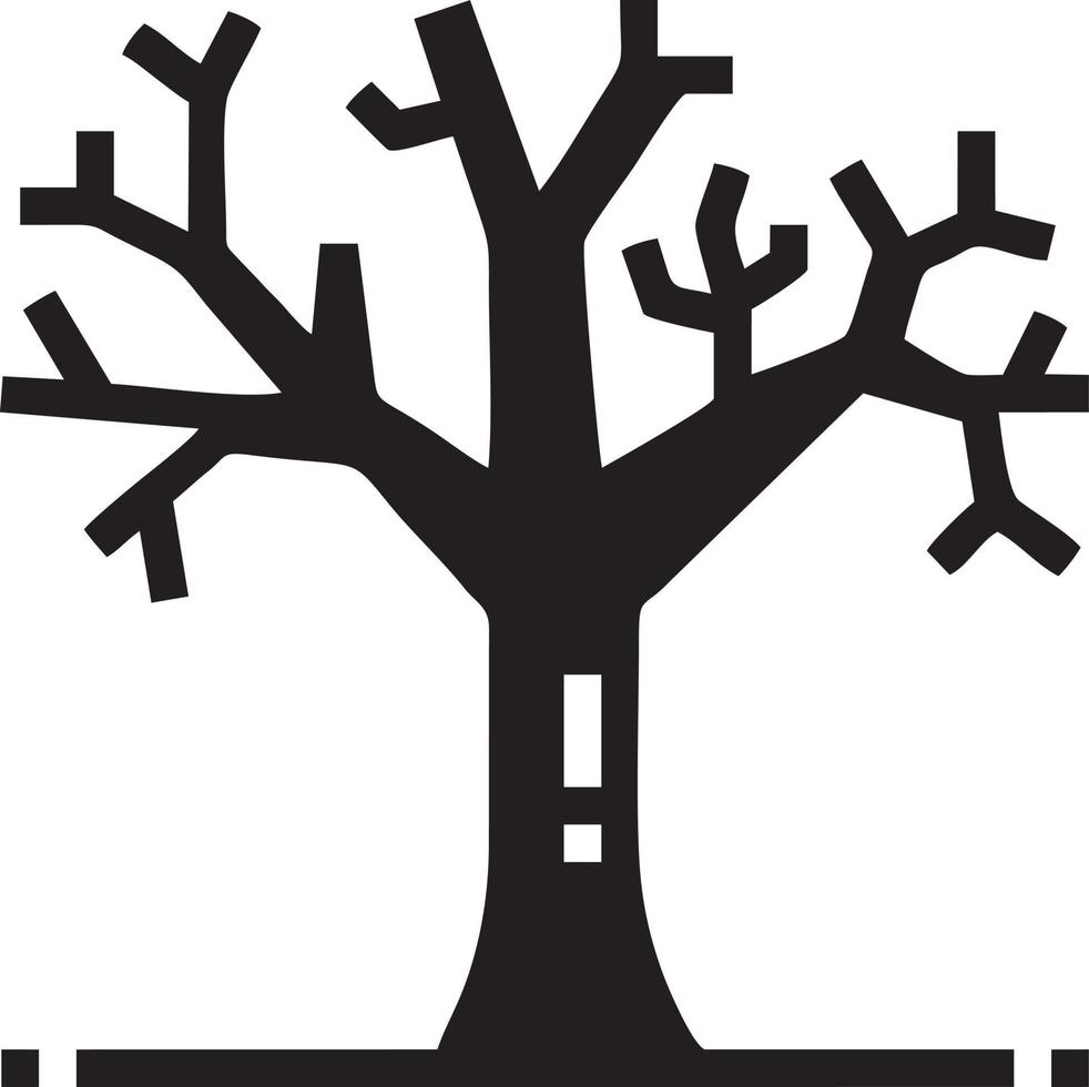 Tree icon symbol image vector, illustration of the tree botany in black image vector