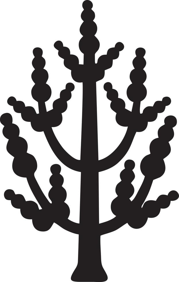 Tree icon symbol image vector, illustration of the tree botany in black image vector
