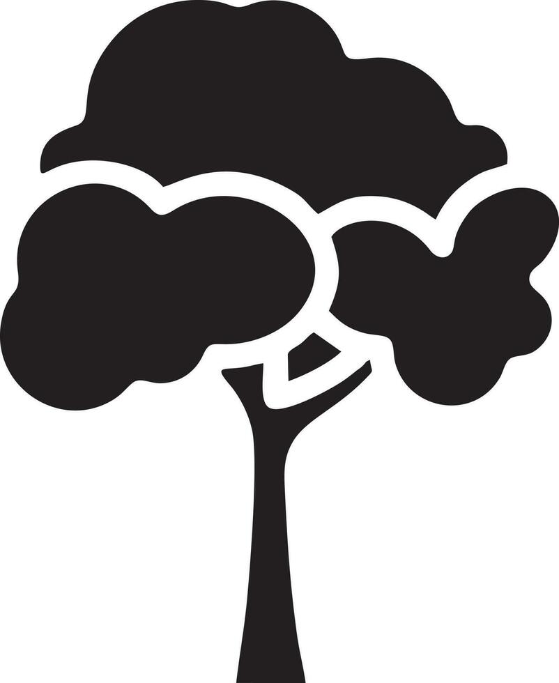 Tree icon symbol image vector, illustration of the tree botany in black image vector