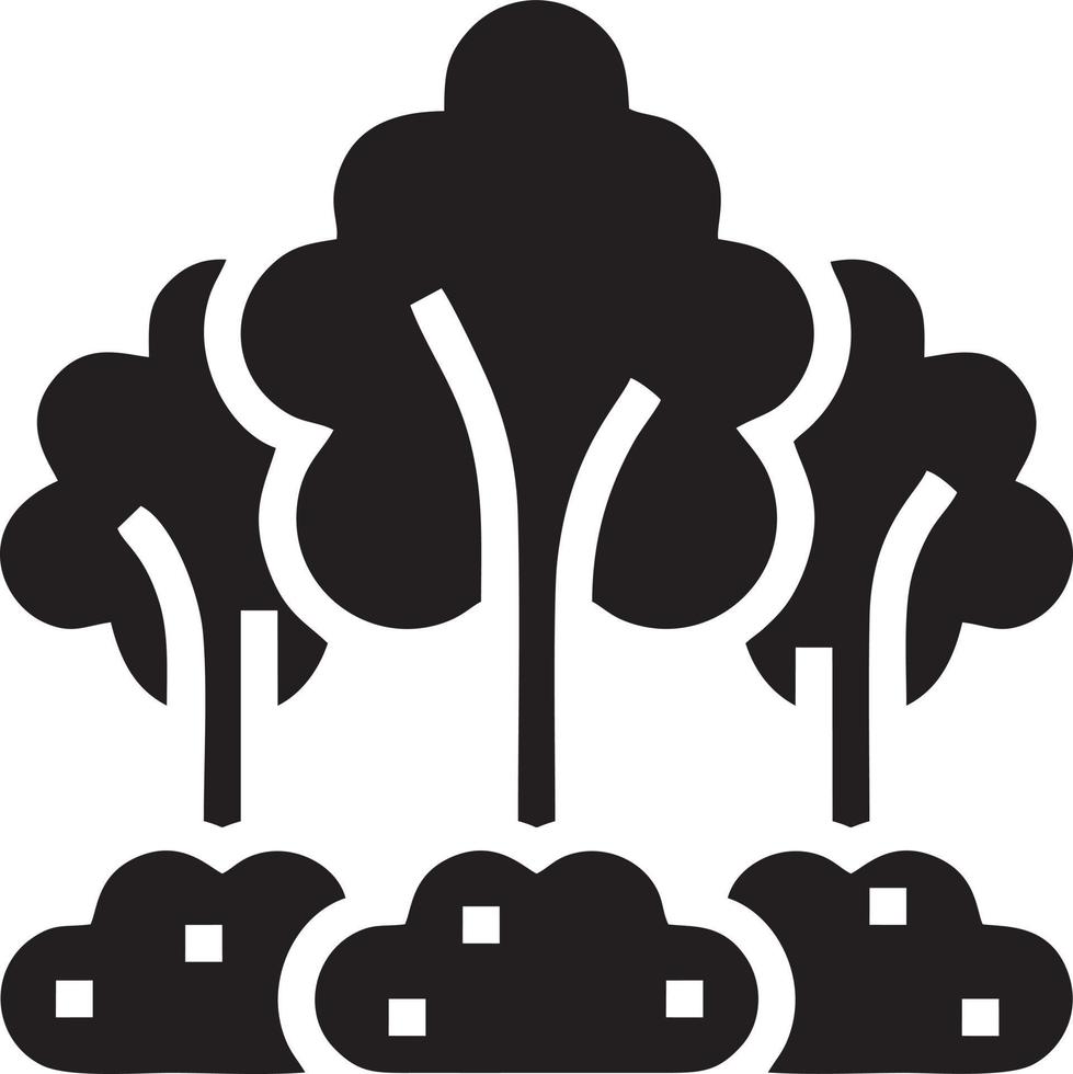 Tree icon symbol image vector, illustration of the tree botany in black image vector