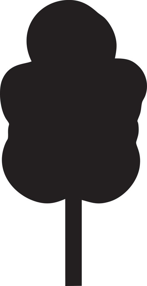 Tree icon symbol image vector, illustration of the tree botany in black image vector