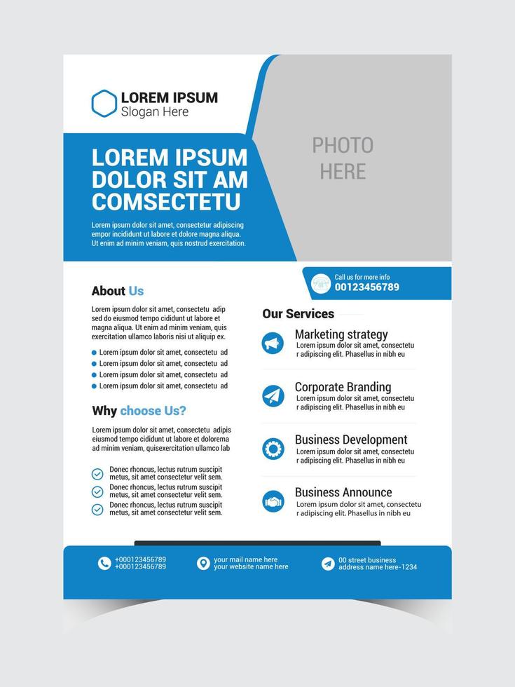 Corporate Flyer Design For Your Business Promote vector