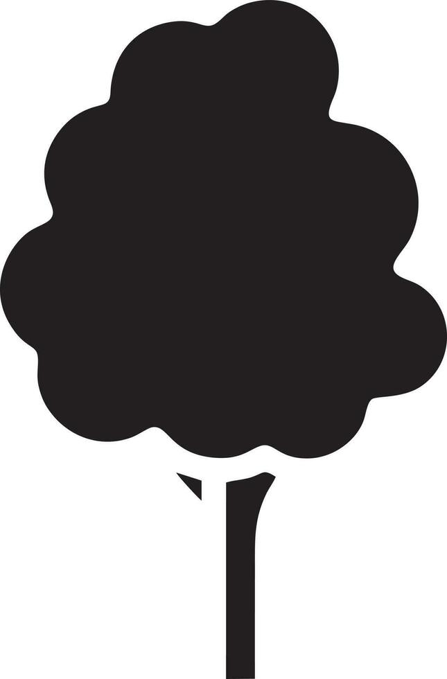 árbol icono símbolo imagen vector, ilustración de el árbol botánica en negro imagen vector