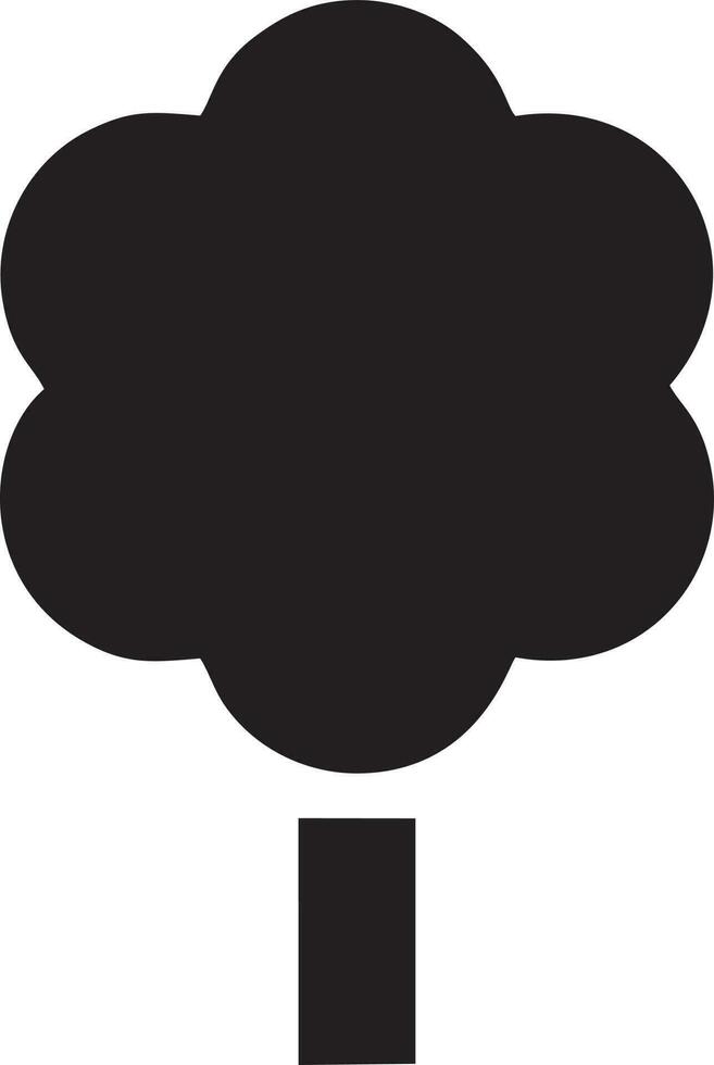 árbol icono símbolo imagen vector, ilustración de el árbol botánica en negro imagen vector