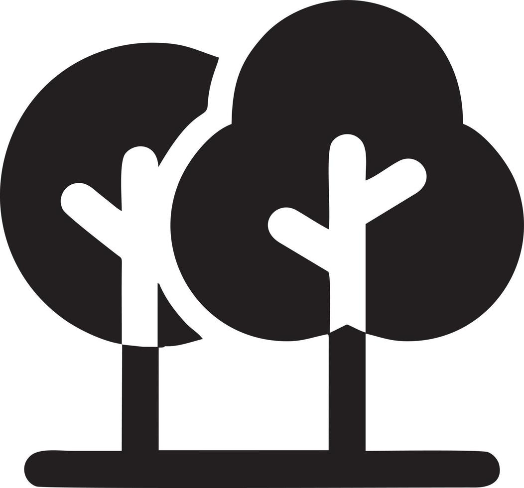 Tree icon symbol image vector, illustration of the tree botany in black image vector