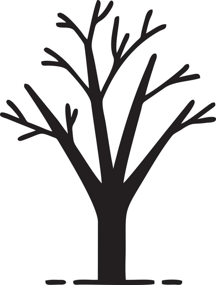 árbol icono símbolo imagen vector, ilustración de el árbol botánica en negro imagen vector