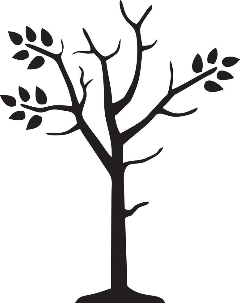 Tree icon symbol image vector, illustration of the tree botany in black image vector