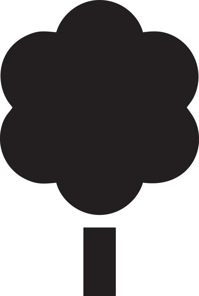 árbol icono símbolo imagen vector, ilustración de el árbol botánica en negro imagen vector