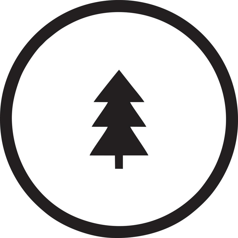 Tree icon symbol image vector, illustration of the tree botany in black image vector
