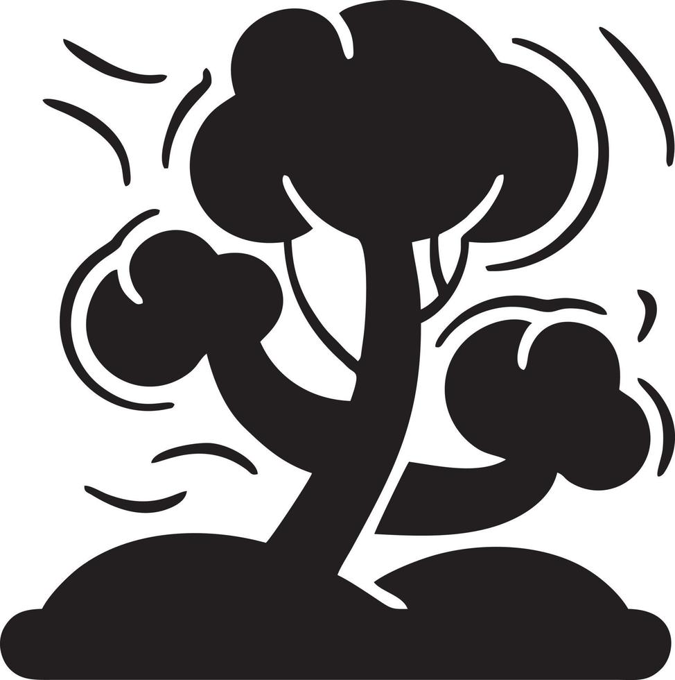 Tree icon symbol image vector, illustration of the tree botany in black image vector