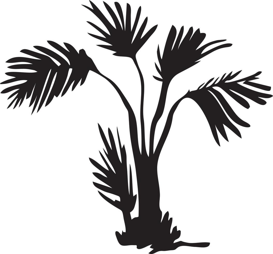 Tree icon symbol image vector, illustration of the tree botany in black image vector