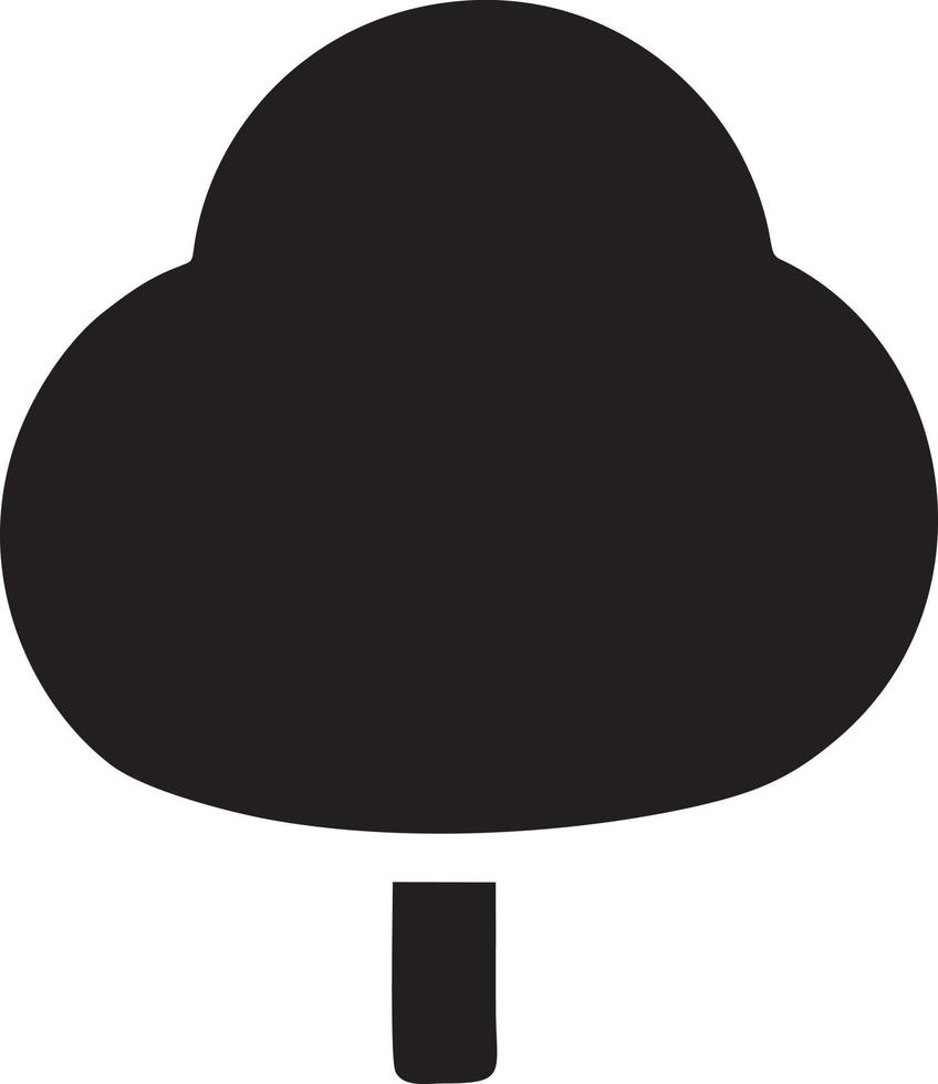 árbol icono símbolo imagen vector, ilustración de el árbol botánica en negro imagen vector