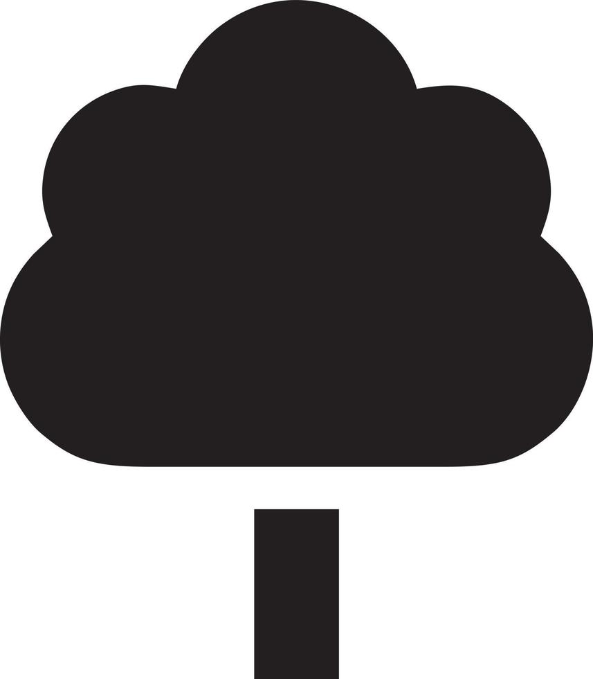 Tree icon symbol image vector, illustration of the tree botany in black image vector