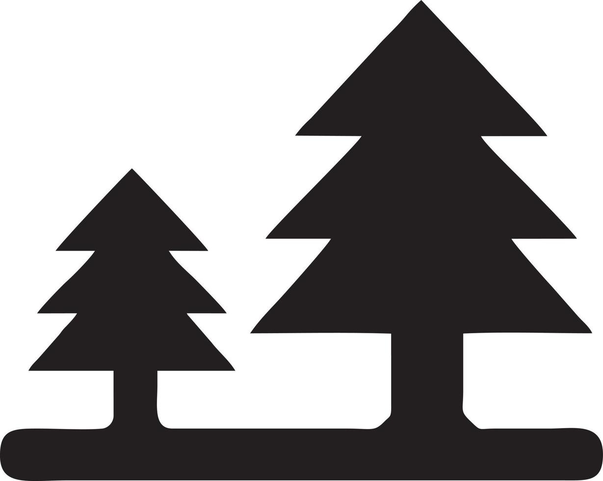 Tree icon symbol image vector, illustration of the tree botany in black image vector