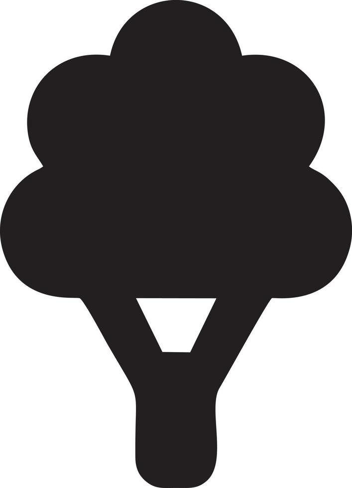 Tree icon symbol image vector, illustration of the tree botany in black image vector