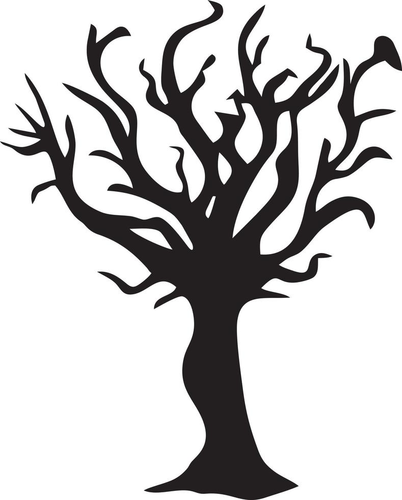 Tree icon symbol image vector, illustration of the tree botany in black image vector