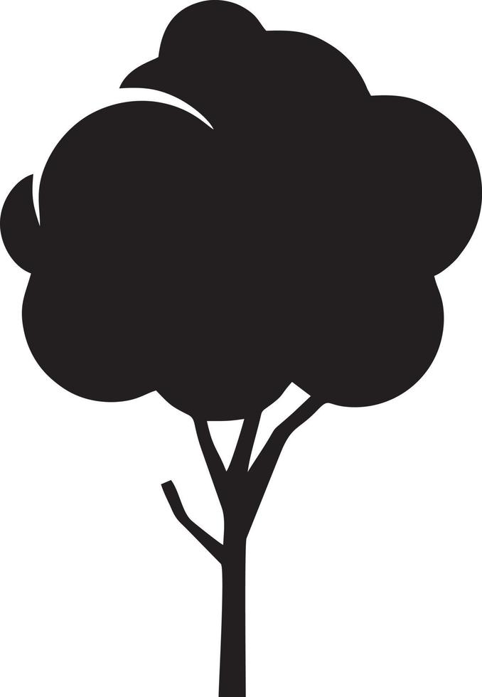 árbol icono símbolo imagen vector, ilustración de el árbol botánica en negro imagen vector